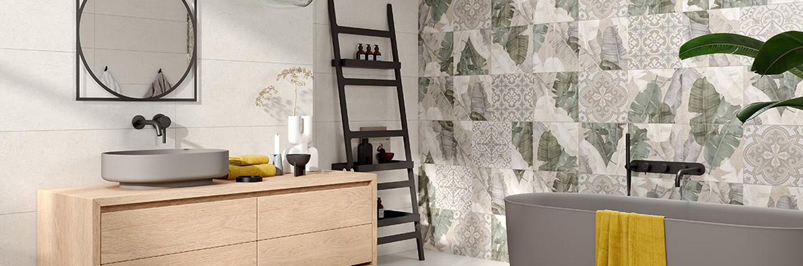 bathroom with behind-the-scenes storage